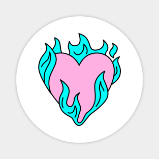 Heart in flame Magnet